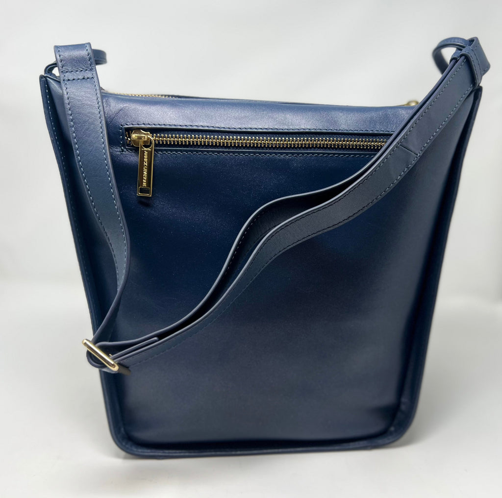 sac à main souple en bandoulière, Bleu marine | Julie