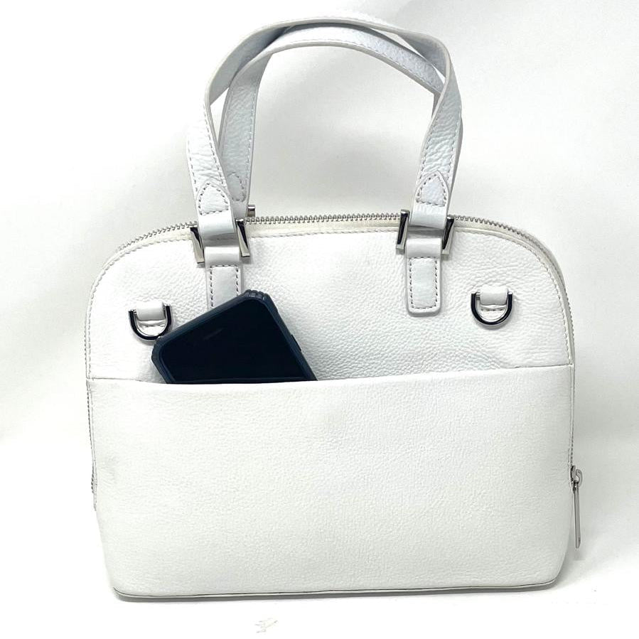 Sac à main en cuir blanc - Justine