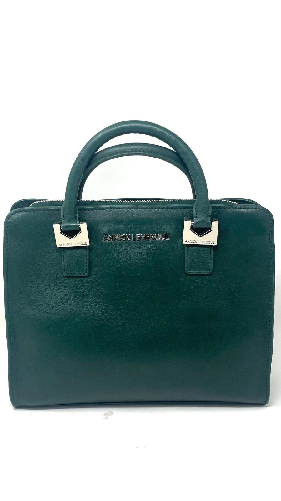 Sac à main en cuir vert foncé | Petit Kathy
