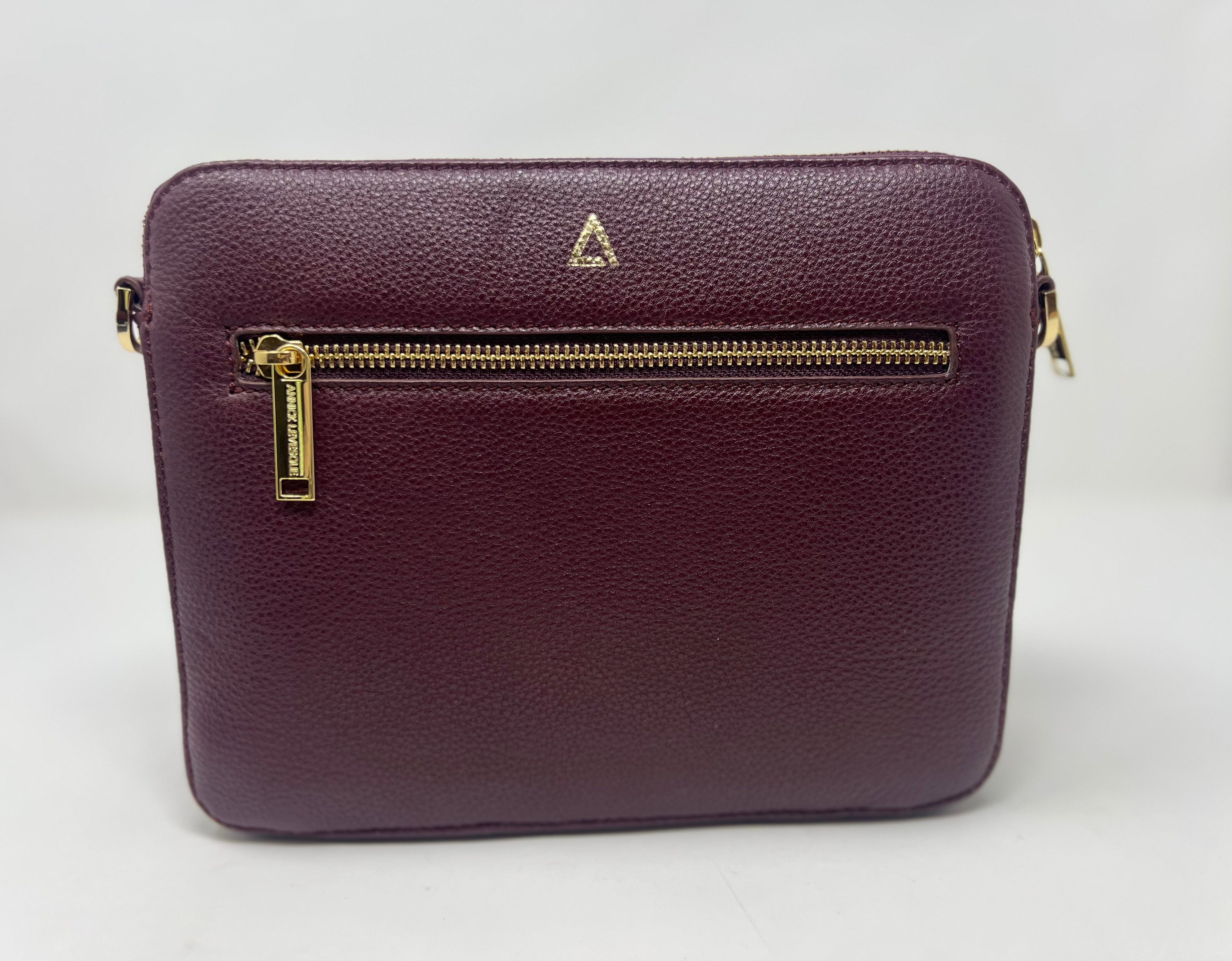Petit Sac bandouillère avec porte carte détachable, aubergine | Kennedi