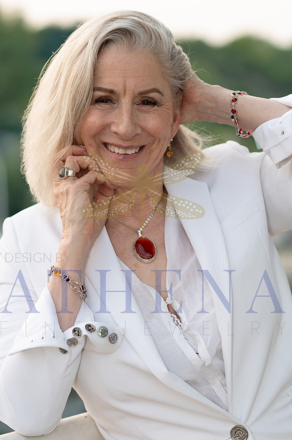 Carnelian Necklace in Sterling Silver — Large OOAK Statement Pendant — 16–18” Adjustable Chain — Echoes of the Lake Collection