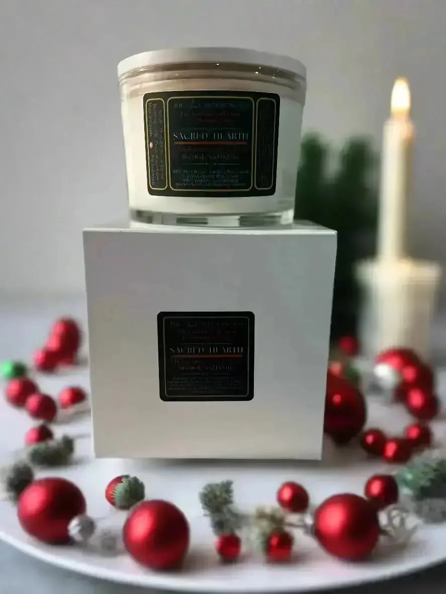 WINTER SOLSTICE | Winter woods luxury coconut apricot wax candle