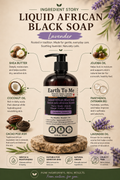 Liquid African Black Soap Lavender 12oz