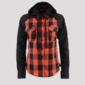 Milwaukee Leather Women's Armoured Plaid Hooded Shirt