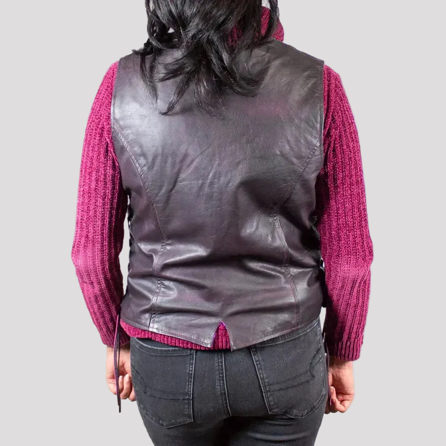 Open Road Women's Lace Side Leather Vest