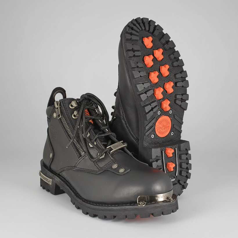 Milwaukee Leather Women's 6" Double Zip Motorcycle Boots