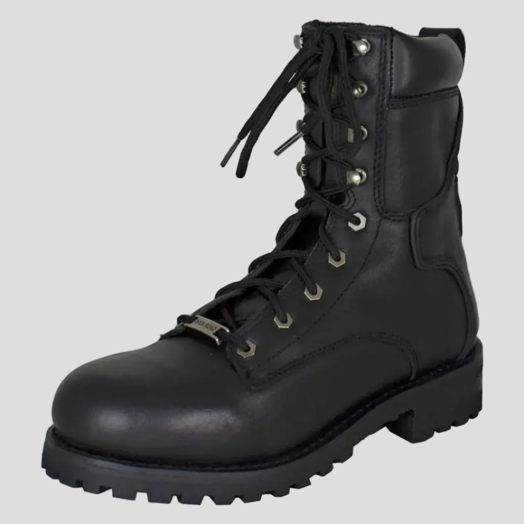 Open Road Men's 8" Quilted Motorcycle Boots