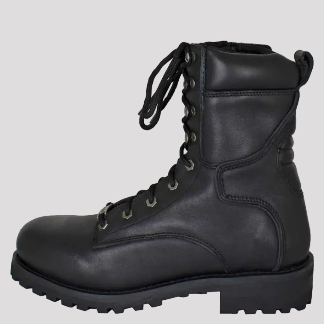 Open Road Men's 8" Quilted Motorcycle Boots