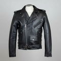 Men's Tall Classic Side Lace Leather Motorcycle Jacket