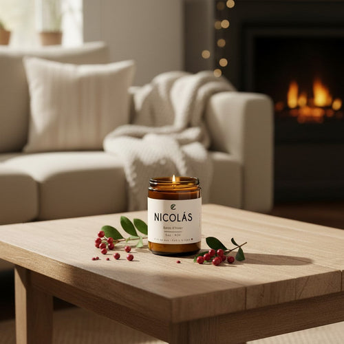 Bougie de soya NICOLÁS  baies d'hiver
