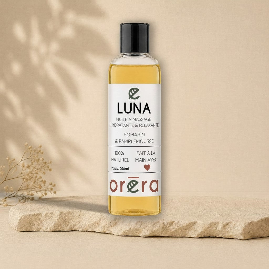 Huile à massage LUNA romarin et pamplemousse