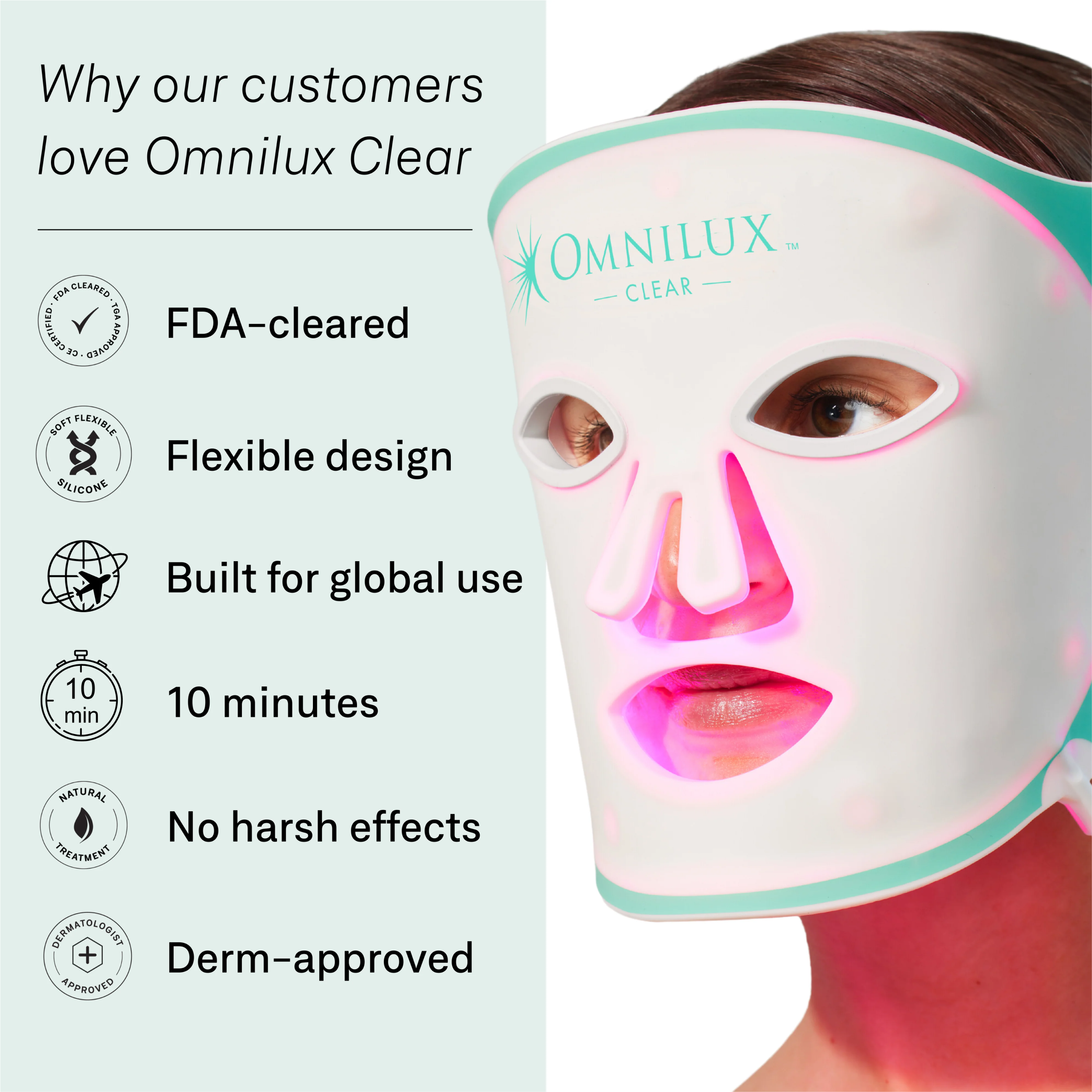 Omnilux Clear + Neck & Décolleté + Contour Glove