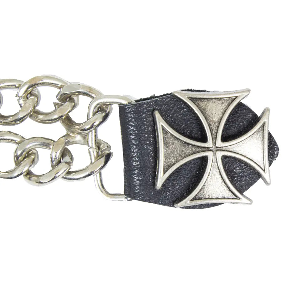Open Road Chopper Cross Leather Vest Extender