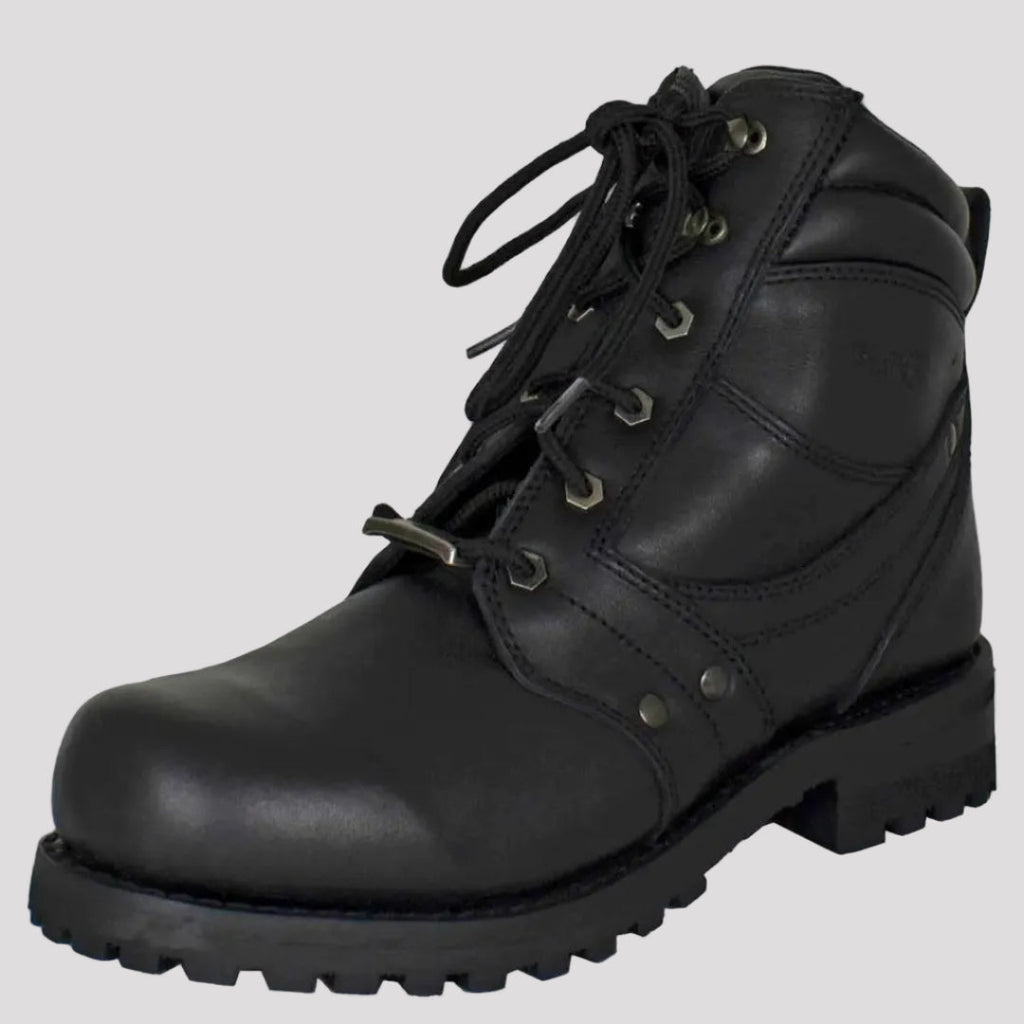 Open Road Men's 7" Lace-Up Motorcycle Boots