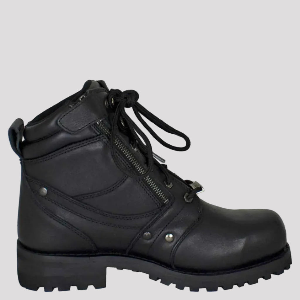Open Road Men's 7" Lace-Up Motorcycle Boots