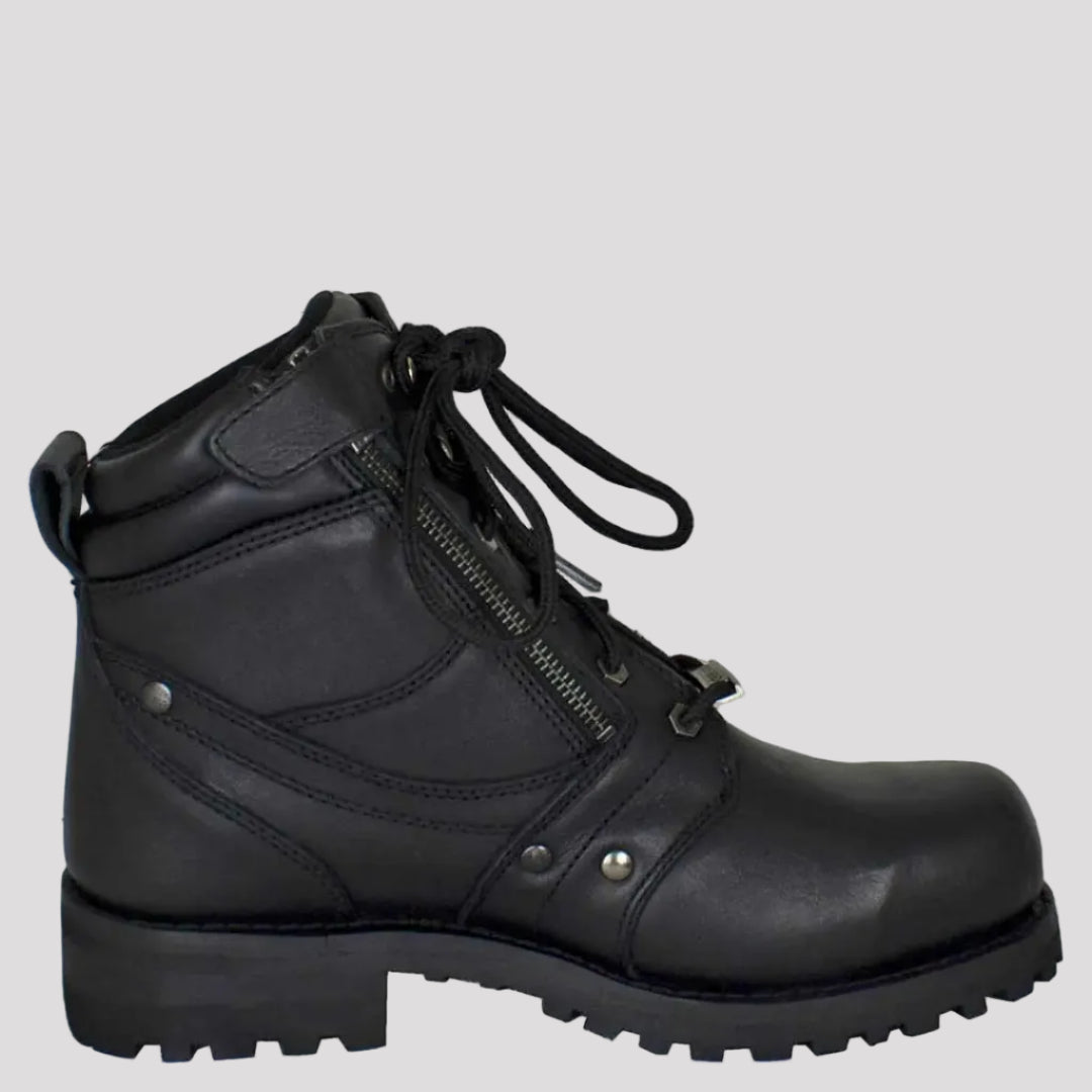 Open Road Men's 7" Lace-Up Motorcycle Boots