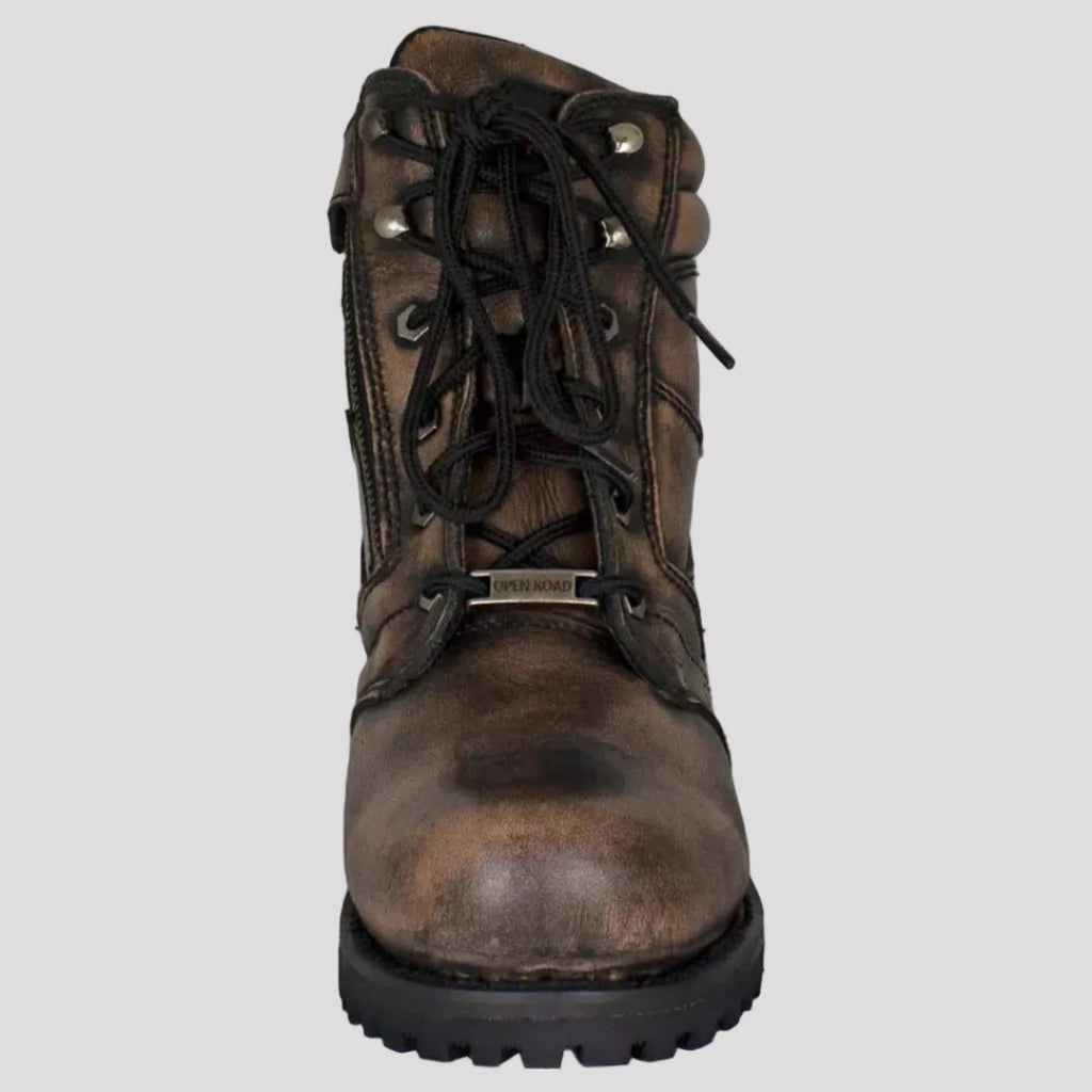 Open Road Men's 7" Lace-Up Motorcycle Boots