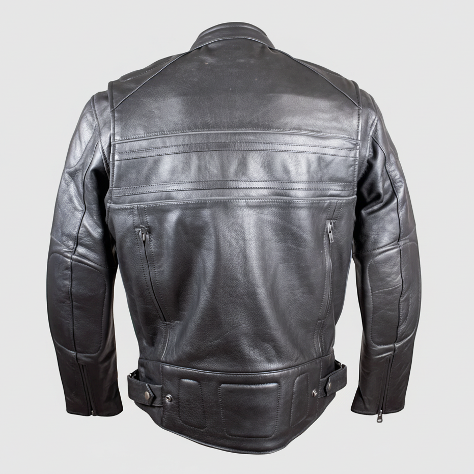 Open Road Men's Leather Armored Riding Jacket | Motorcycle Jacket