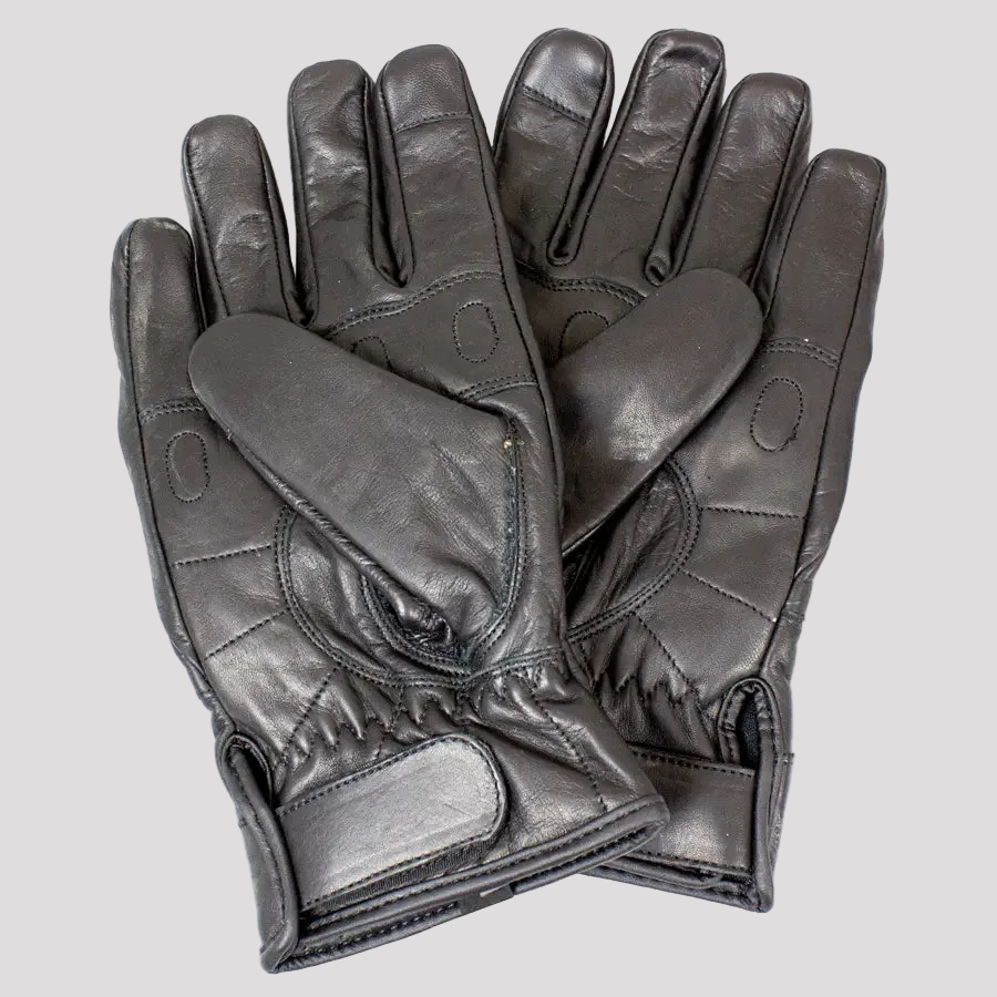 Open Road Men's Leather Kevlar Knuckle Motorcycle Gloves