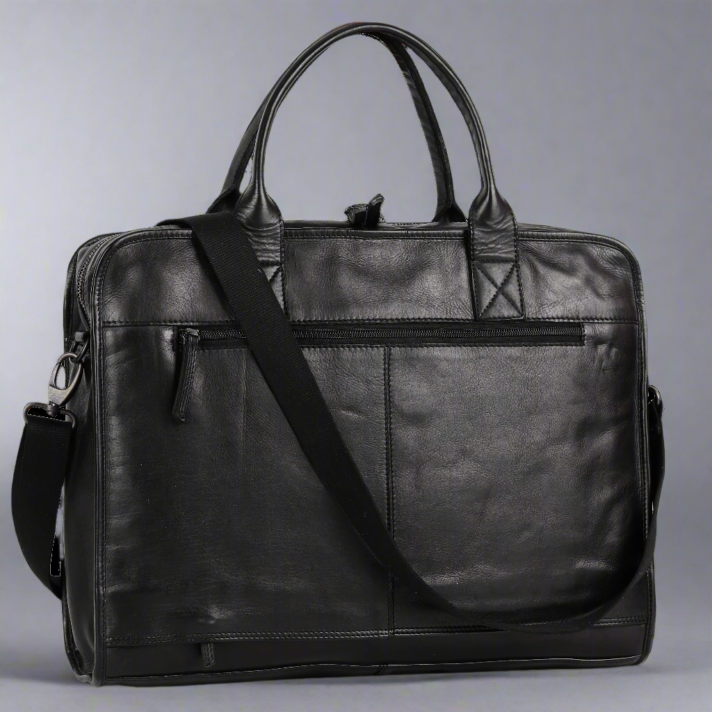 MET Two Handle Messenger Laptop Leather Bag