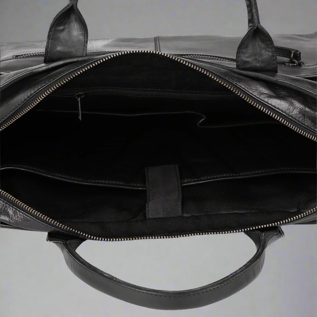 MET Two Handle Messenger Laptop Leather Bag