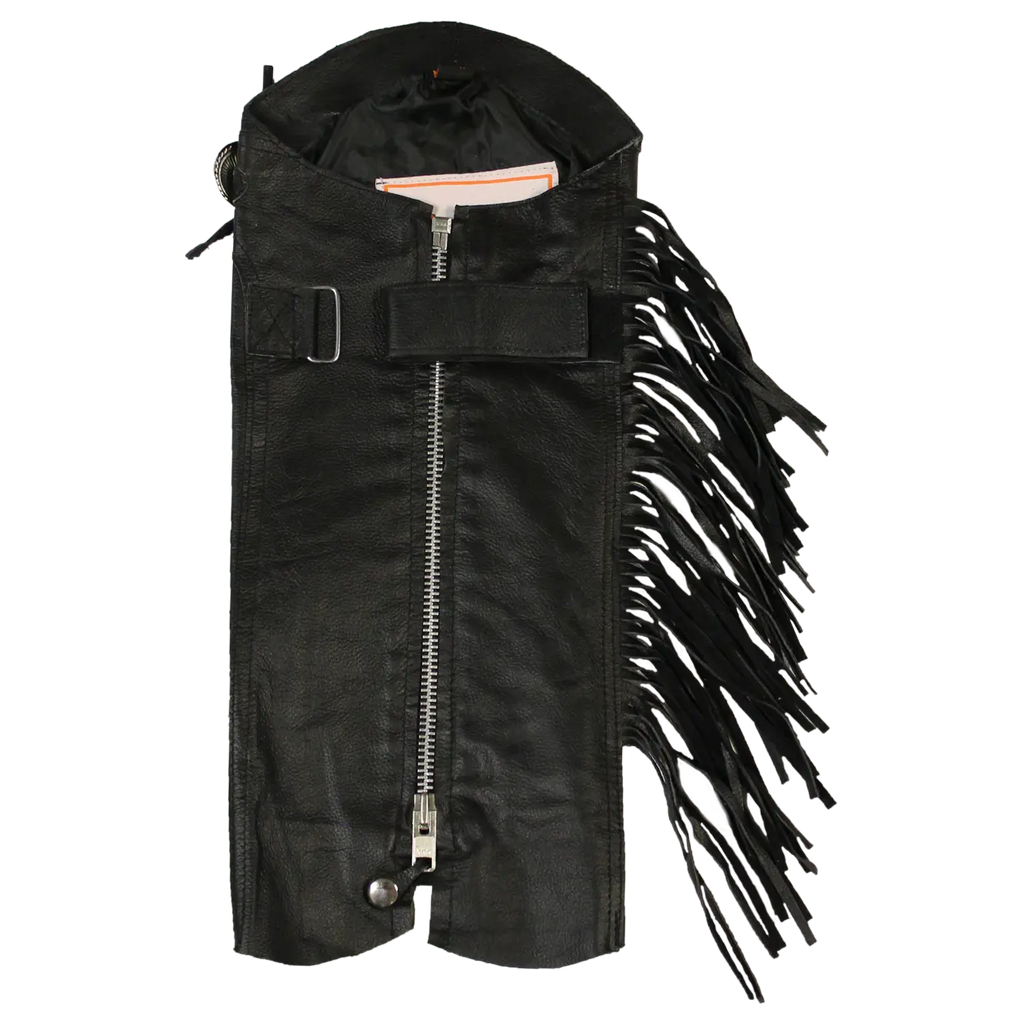Open Road Women's Side Fringe Leather Half Chaps
