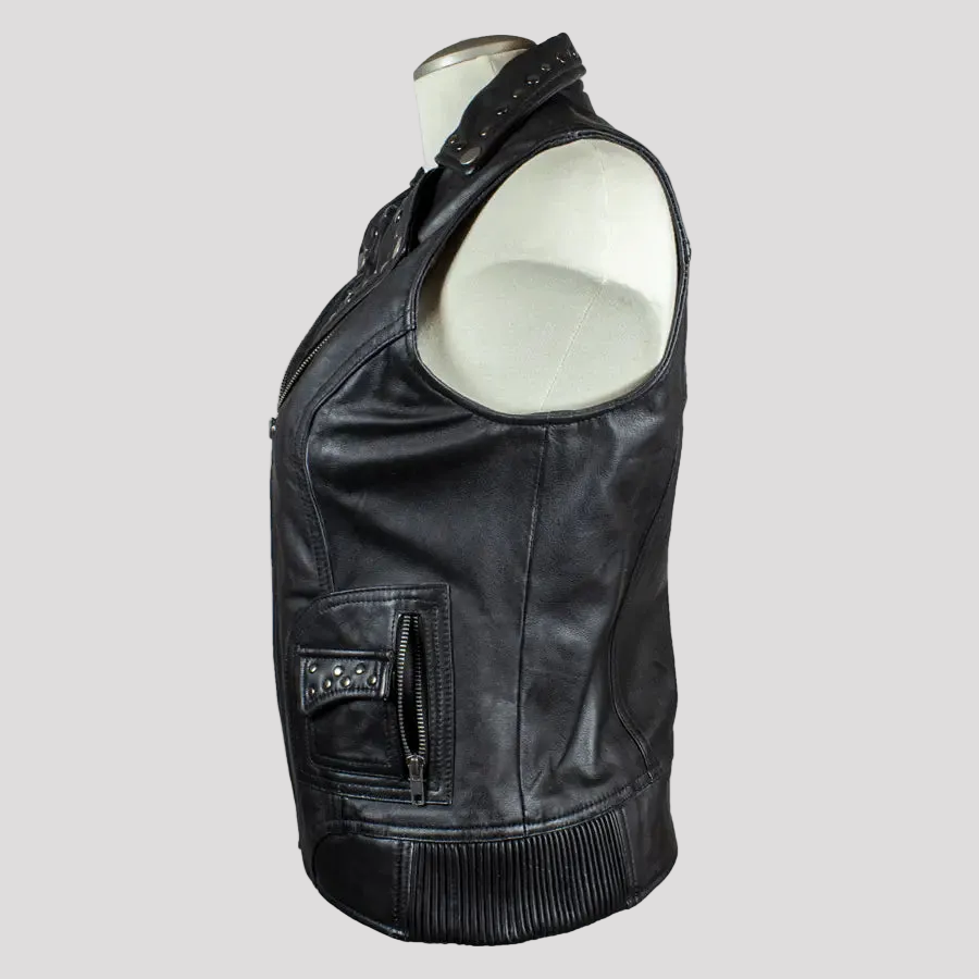 Open Road Women's Studded Leather Vest