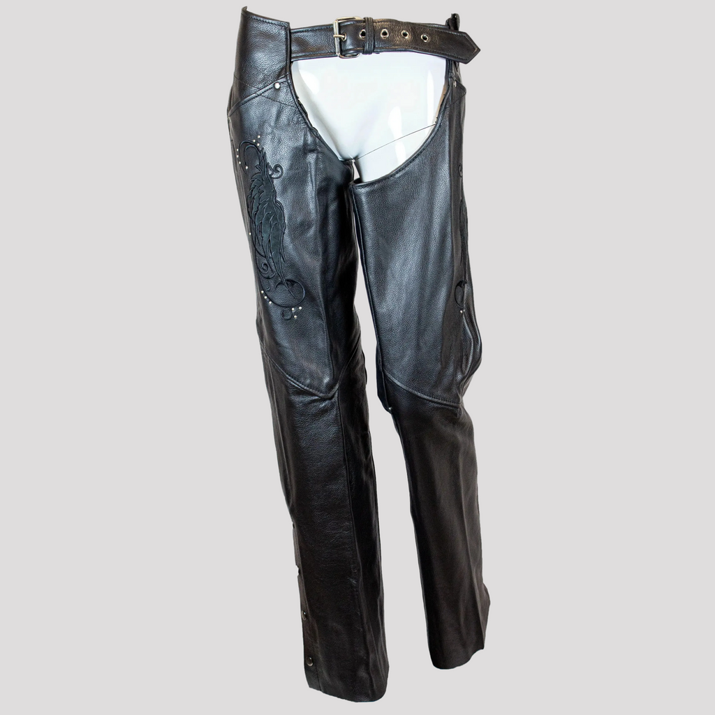 BOL/Open Road Women's Suede Wing Design Leather Chaps