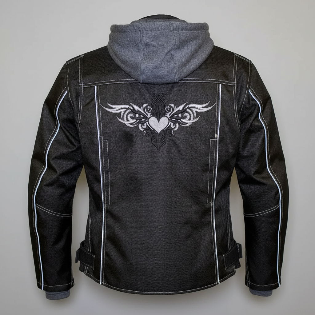 Open Road Women's Zip-Out Hoodie Reflective Textile Motorcycle Jacket