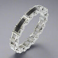GoSteel Men's Stainless Steel Bike Link Bracelet