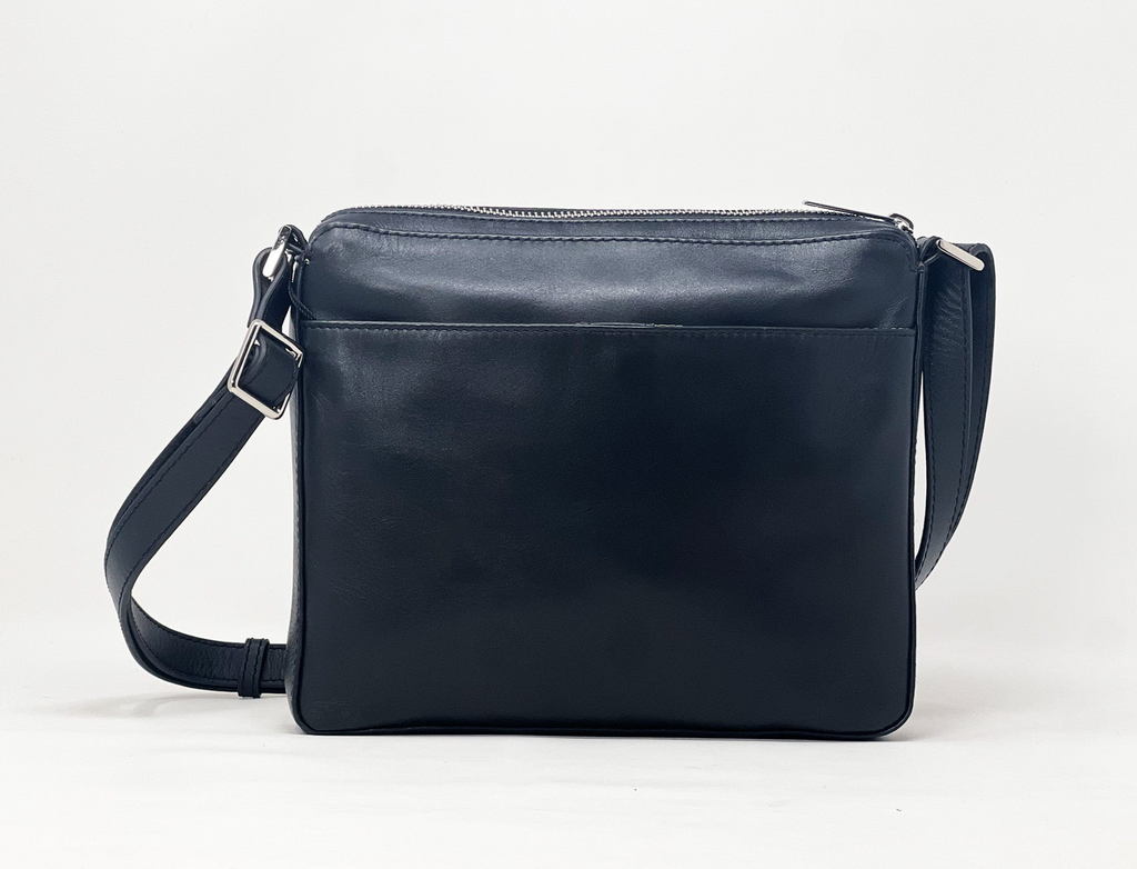 Sac à bandoulière en cuir noir | Gisèle petit - PRÉCOMMANDE