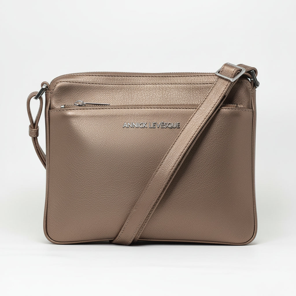 Sac à bandoulière "Crossbody" cognac | Gisèle petit