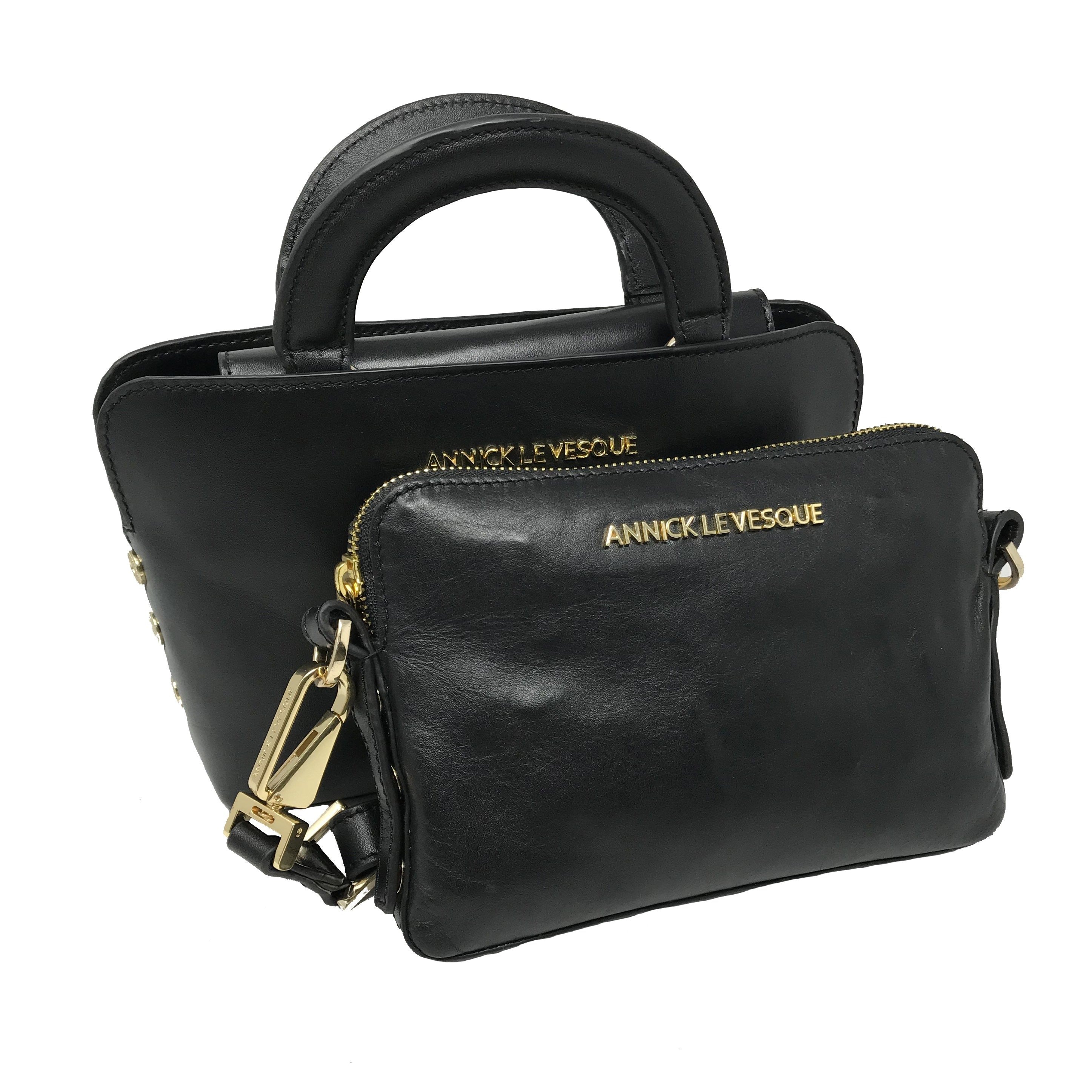Sac à main deux en un, noir | Clarence