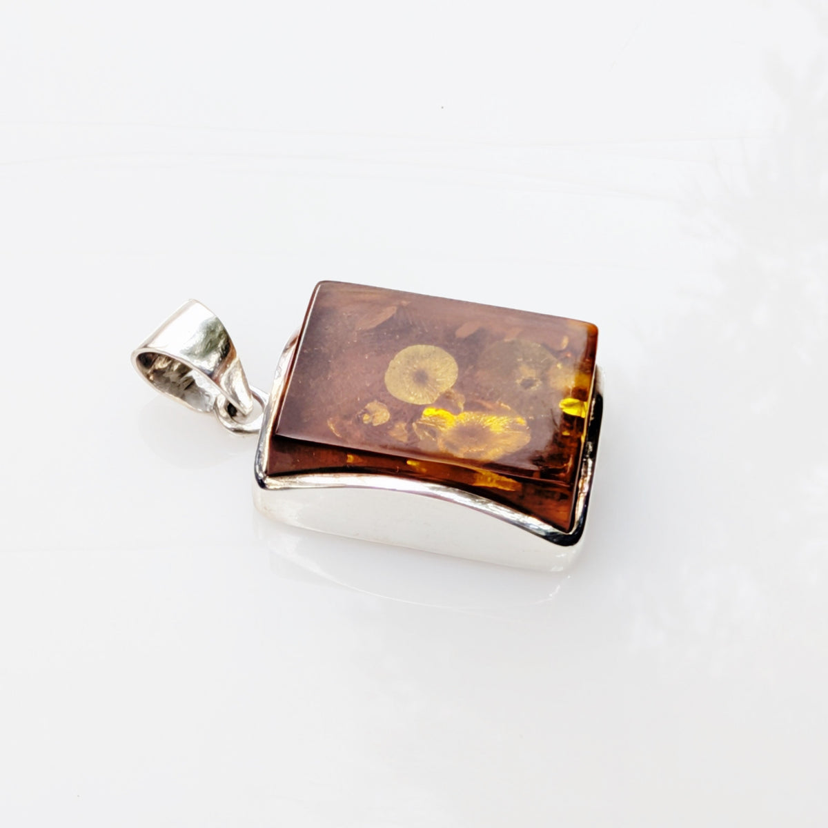 Phaethon Pendant — Baltic Amber & Sterling Silver