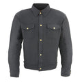 Milwaukee Leather Men's Black Armored Biker Shirt w/ Reinforced Fibers