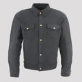 Milwaukee Leather Men's Black Armored Biker Shirt with Reinforced Fibers
