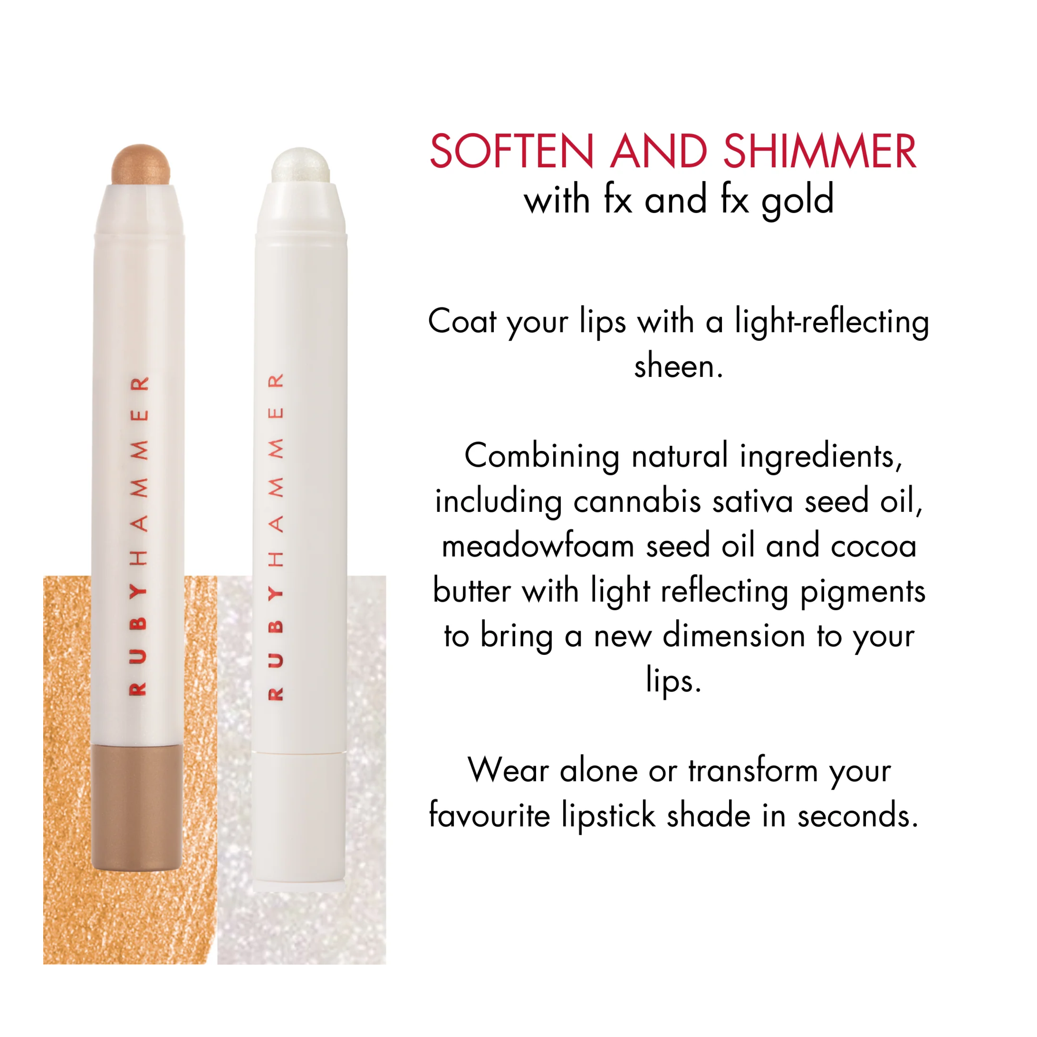 Ruby Hammer Lip Serum Balm Nude