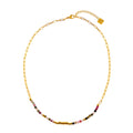 SEHAR Gold: Mixed Stone & Gold Beaded Necklace