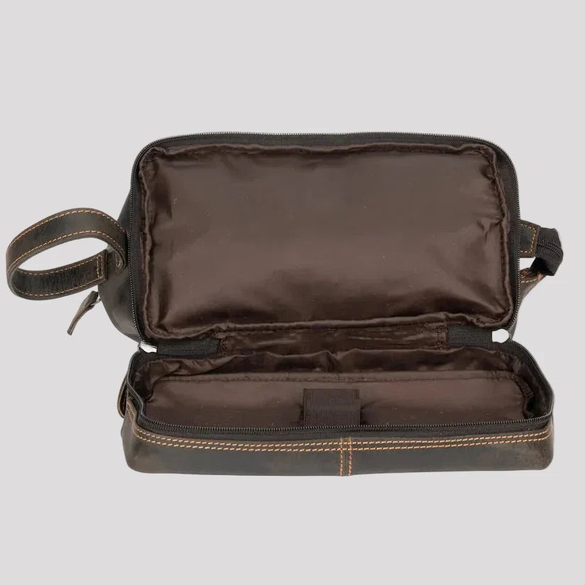 Greenwood Leather Travel Toiletry Bag