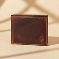 Greenwood Men's Leather Bifold Wallet. Premium RFID Protection Wallet with Flip Compartment