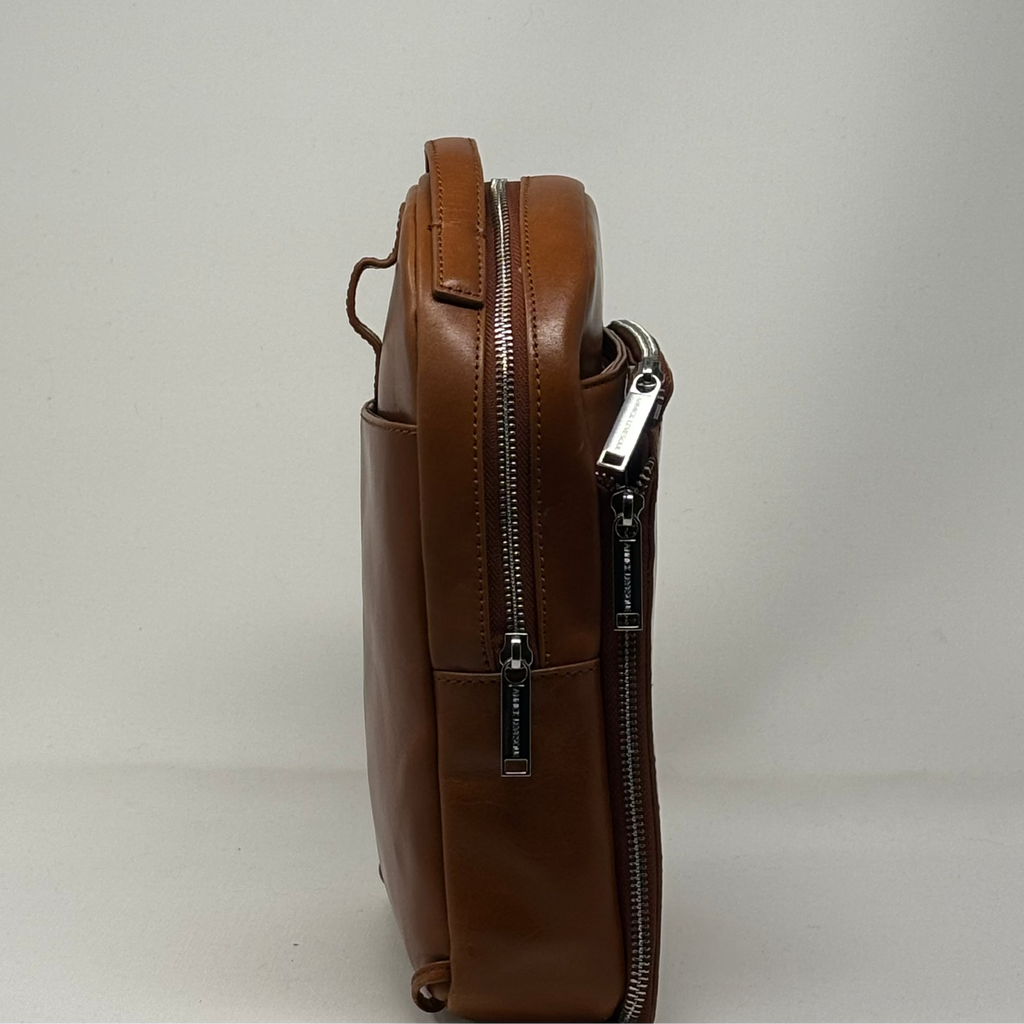 Sac à dos en Cuir Véritable Alice, Cognac