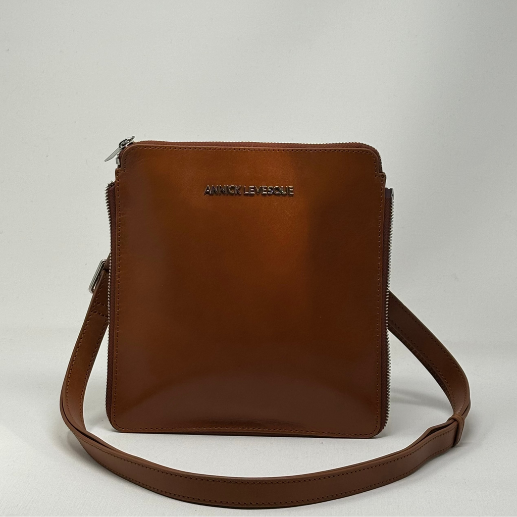 Sac à dos en Cuir Véritable Alice, Cognac
