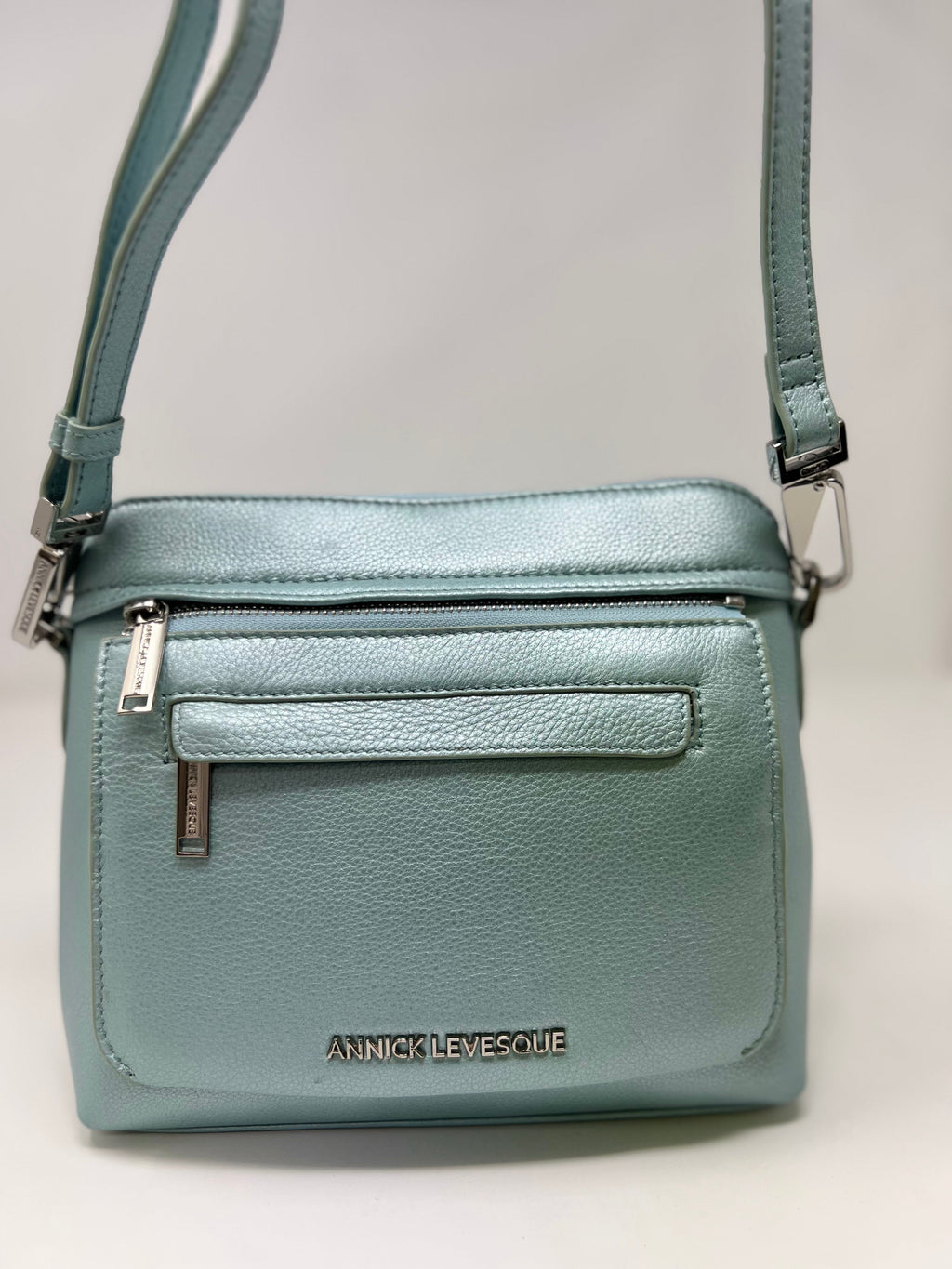 Petit sac à bandoulière bleu céleste, Brigitte