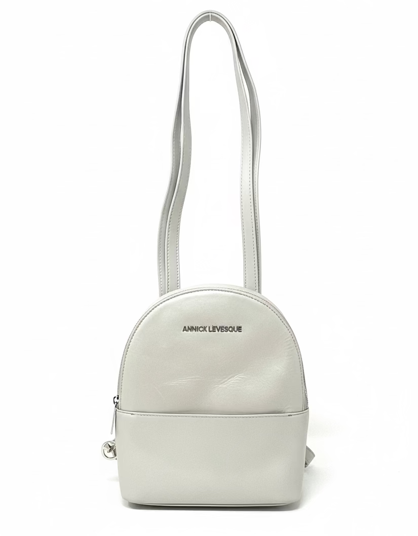 Petit Sac à dos en Cuir, Perlé, convertible - Caroline