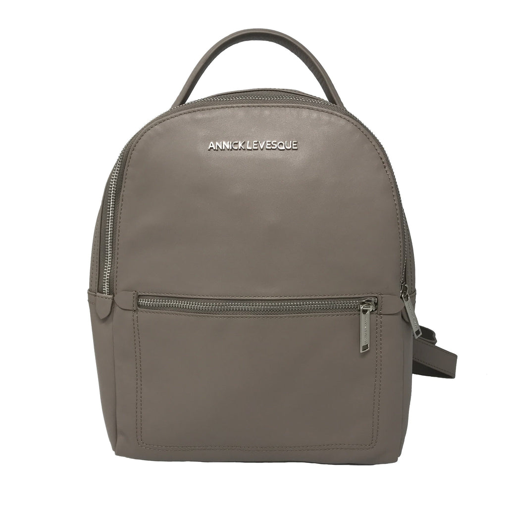 Sac à dos en cuir taupe - Eve