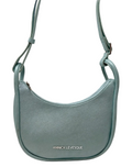 Petit Sac à Bandoulière en Cuir Bleu Céleste, Sabrina