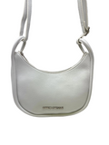 Petit sac à bandoulière en cuir blanc, Sabrina