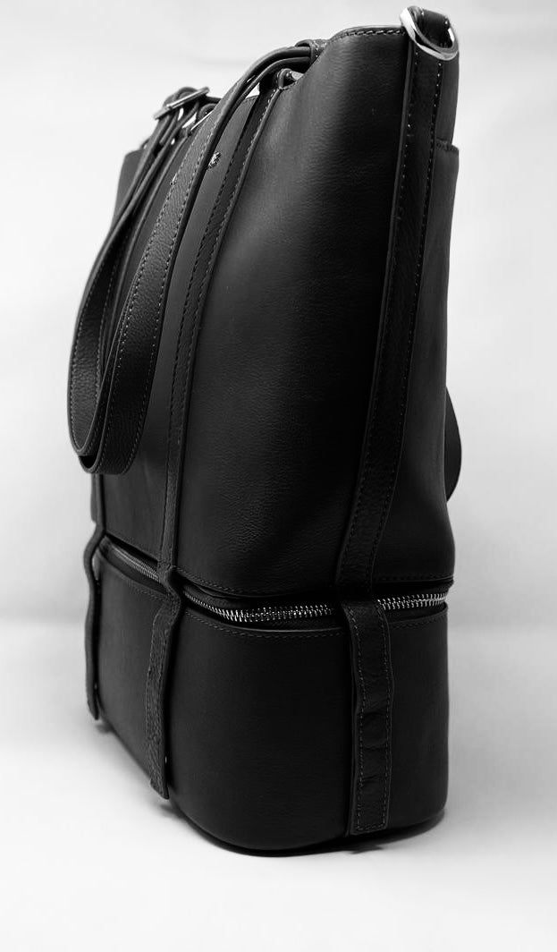 Sac fourre-tout, 2 en 1, noir, section isotherme détachable | Charlotte