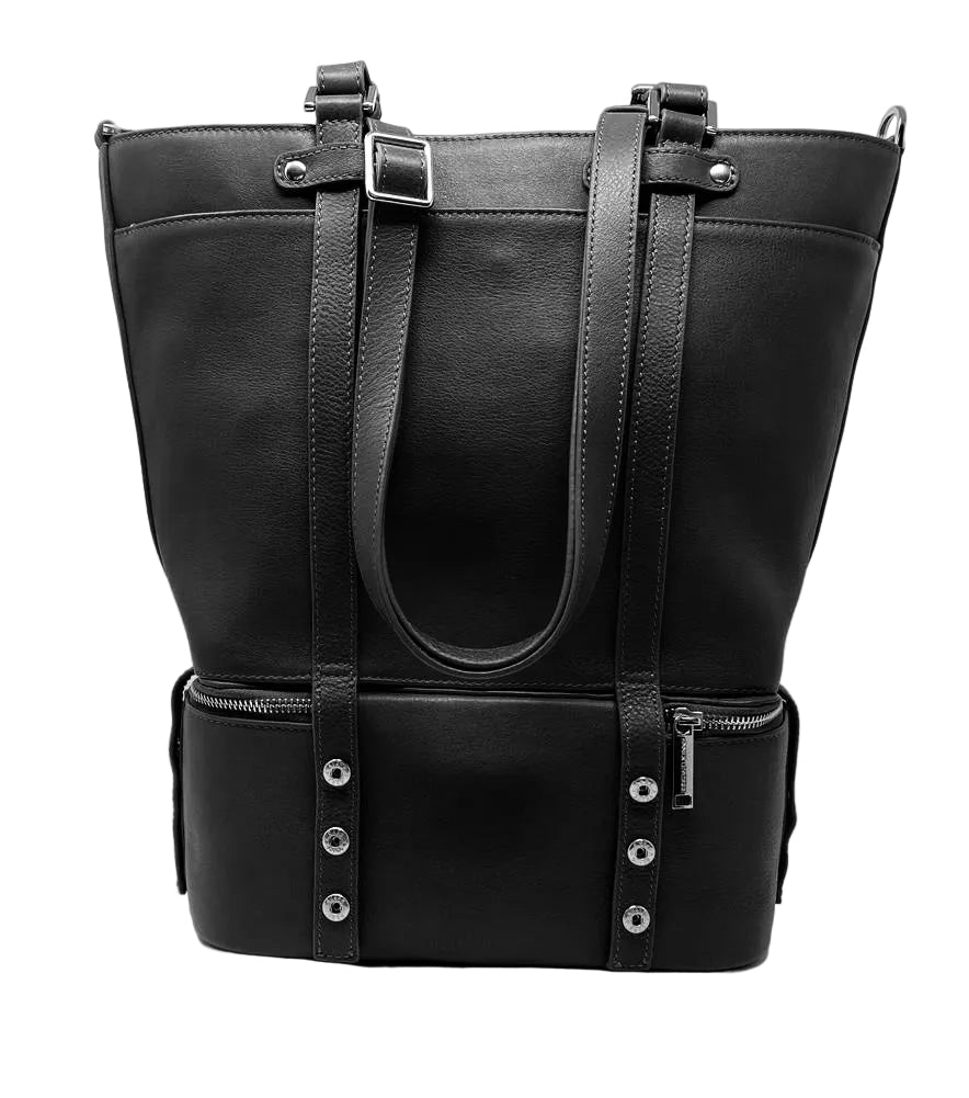Sac fourre-tout, 2 en 1, noir, section isotherme détachable | Charlotte