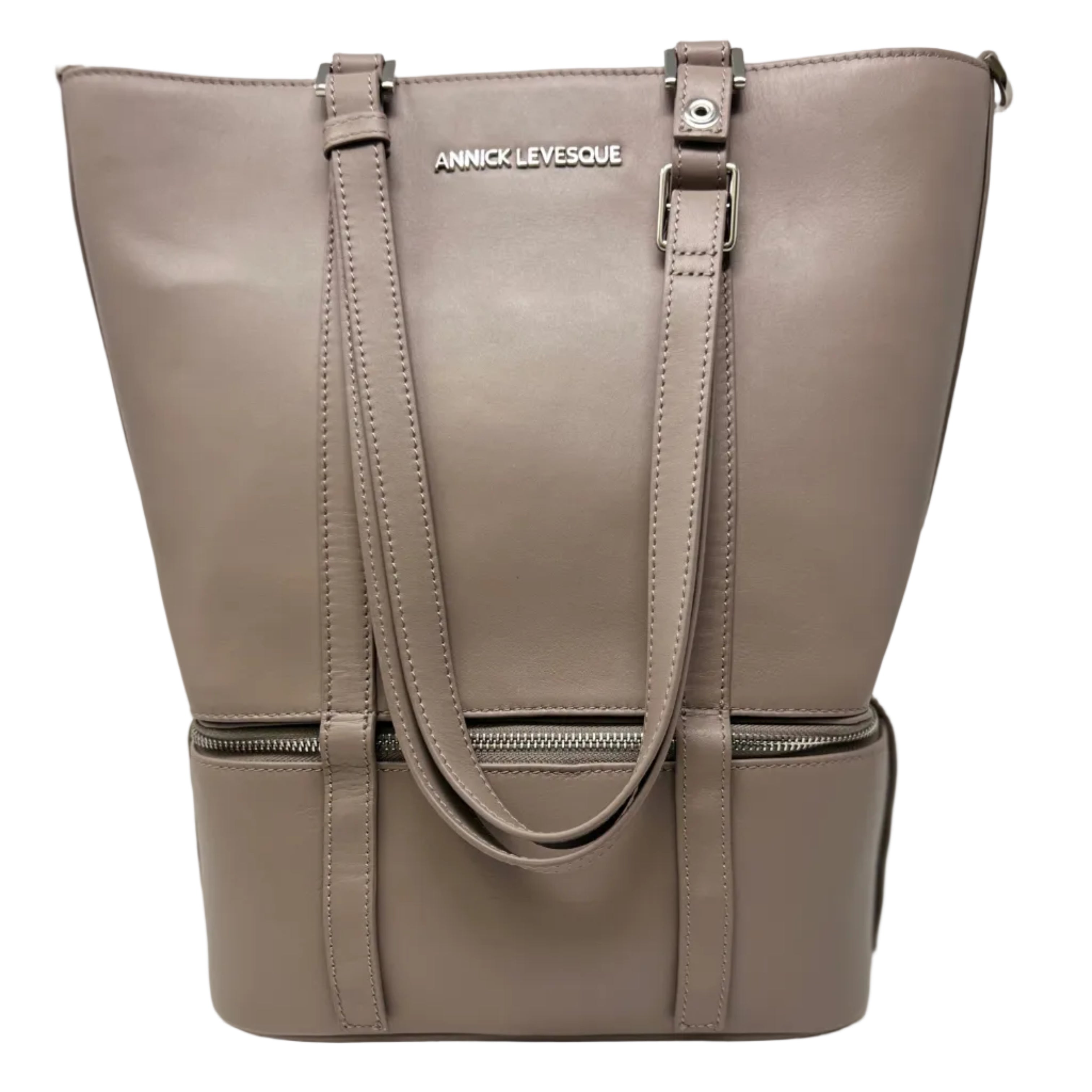 Sac fourre-tout, 2 en 1 Taupe, section isotherme détachable - Charlotte